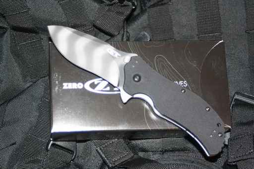 Zero Tolerance Black G-10 Folder Knife Tiger Stripe S30V Plain edge 0350TS