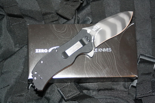 Zero Tolerance Black G-10 Folder Knife Tiger Stripe S30V Plain edge 0350TS 1