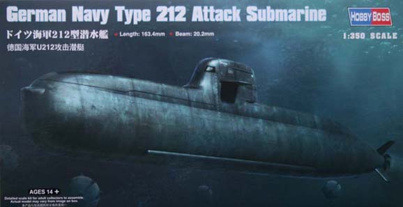 German Navy Type 212 Attack Submarine 1/350 Hobbyboss