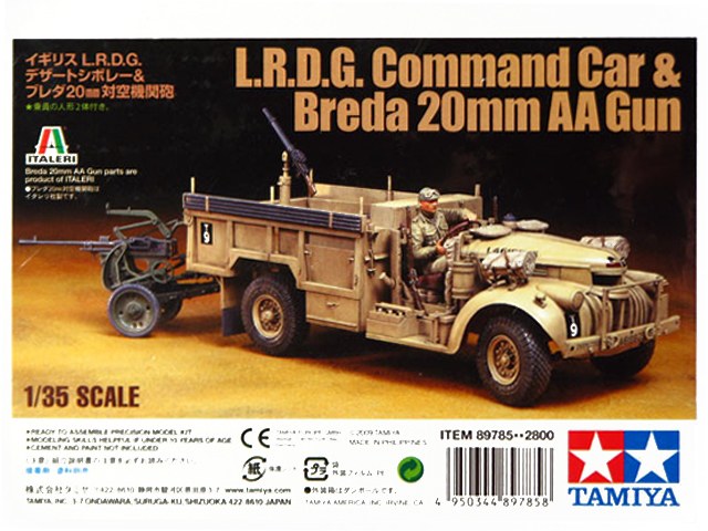 British L.R.D.G. Command Car w/Breda 20mm 1/35 Tamiya