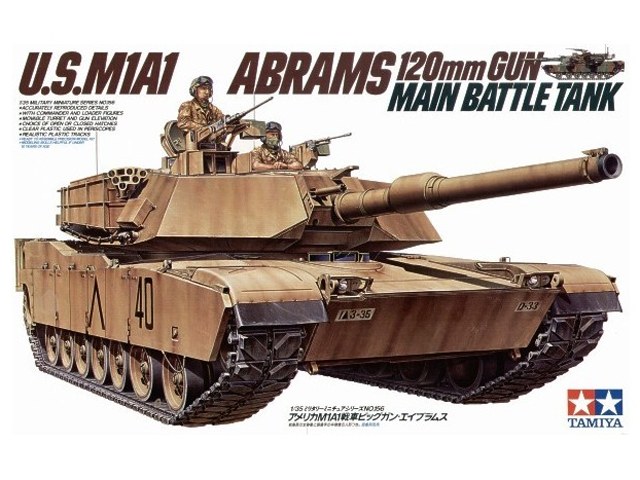 U.S. M1A1 Abrams 120mm Gun Main Battle Tank 1/35 Tamiya