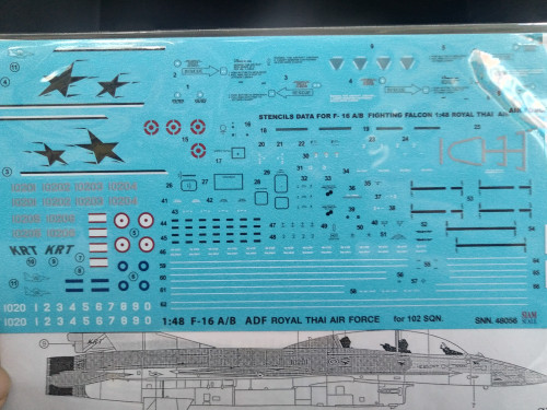 F-16A/B ADF 102 ดาววิ่ง 1/48 Decal 1