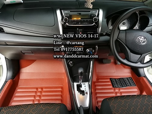 พรมปูพื้นรถยนต์ 5D NEW VIOS 2013 - 2017