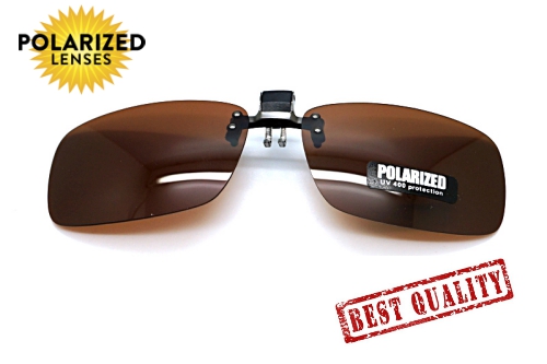 Polarized Clip on เลนส์สีชา แบบเปิด-ปิด