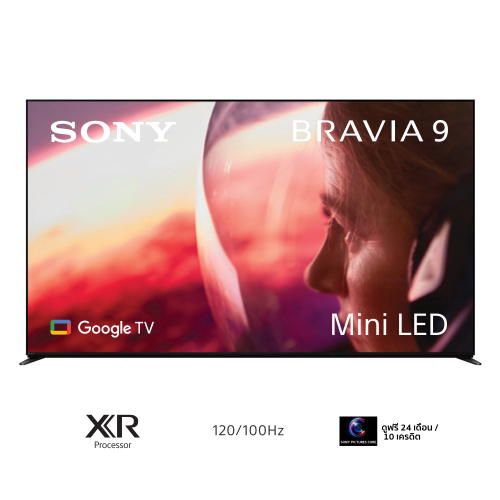 Sony BRAVIA 9 Mini LED 4K รุ่น K-75XR90 ขนาด 75 นิ้ว High Dynamic Range (HDR) | สมาร์ททีวี (Google