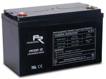 แบตเตอรี่ Poweroad : PR100-12 (12V 100Ah)