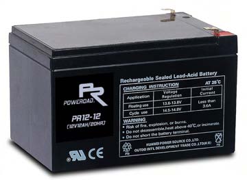 แบตเตอรี่ Poweroad : PR12-12 (12V 12Ah)