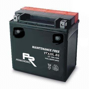YTX20L -BS : Maintenance-free Motorcycle Battery