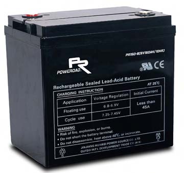 แบตเตอรี่ Poweroad รุ่น PR200-6 สำหรับรถกอล์ฟและรถไฟฟ้า