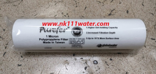 ไส้กรองหยาบ 1ไมครอน 10นิ้ว ไต้หวัน มี  NSF ยี่ห้อ เพียวเฟอร์ Purefer 2