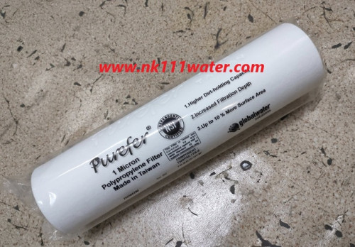 ไส้กรองหยาบ 1ไมครอน 10นิ้ว ไต้หวัน มี  NSF ยี่ห้อ เพียวเฟอร์ Purefer 6