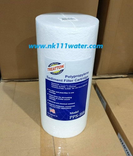 ไส้กรองหยาบบิ๊กบลู10นิ้ว ไส้พีพีบิ๊กบลู10นิ้ว ยี่ห้อทรีทตัน Treatton ความละเอียด 5ไมครอน