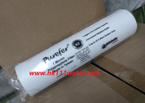 ไส้กรองหยาบ 1ไมครอน 10นิ้ว ไต้หวัน มี  NSF ยี่ห้อ เพียวเฟอร์ Purefer 1