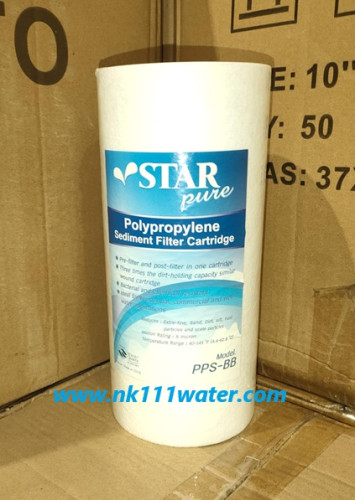 ไส้กรองหยาบ พีพี PP บิ๊กบูล Big Blue 10 นิ้ว ยี่ห้อสตาร์เพียว StarPure 5ไมครอน