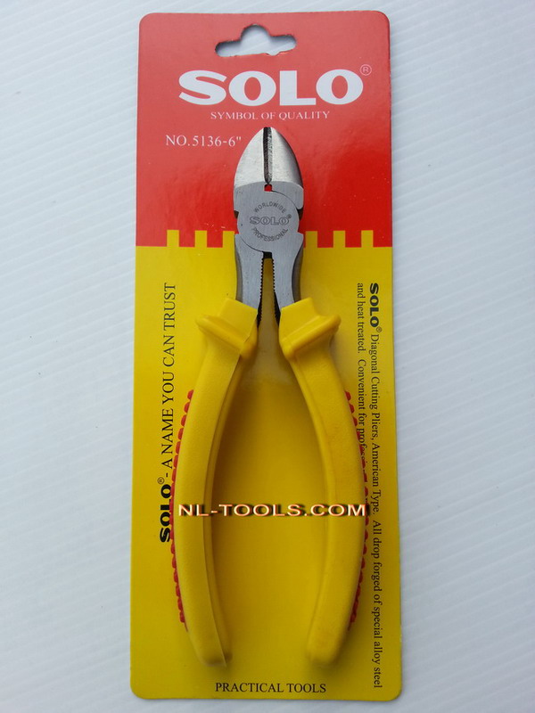 คีมปากตัดด้ามเหลือง SOLO NO.5136-6 นิ้ว (เครื่องมือช่าง)