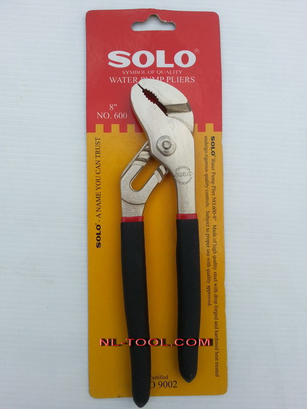 คีมคอม้าปากโค้งด้ามดำแดง SOLO NO.600-8 นิ้ว (เครื่องมือช่าง)