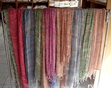 ผ้าพันคอผ้าฝ้ายทอมือลายตาข่าย 3