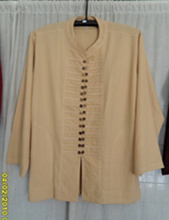 เสื้อผ้าฝ้ายกระดุมกะลา 30 เม็ดแขนยาว 1