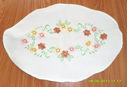 ผ้าหุ้มกล่องกระดาษใส่ทิชชูสี่เหลี่ยมสีขาวปักดอกถักโคเชร์ 3