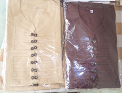 เสื้อผ้าฝ้ายกระดุมกะลา 30 เม็ดแขนยาว 5