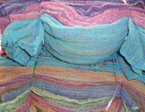 ผ้าพันคอผ้าฝ้ายทอมือลายตาข่าย 5