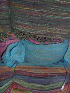 ผ้าพันคอผ้าฝ้ายทอมือลายตาข่าย 6