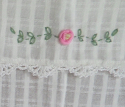 ผ้าม่านหน้าต่างผ้าฝ้ายปักดอกถักโครเชร์ครึ่งหน้าต่างแบบสอด 5