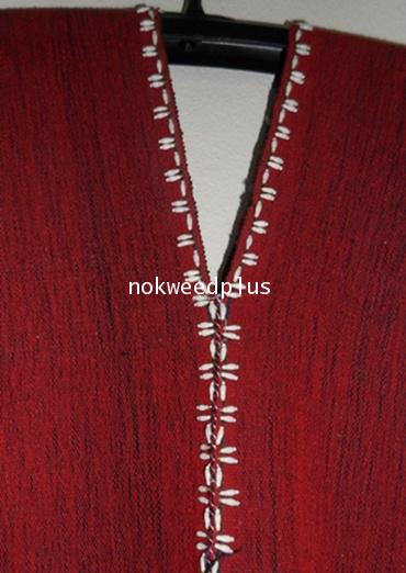 เสื้อกะเหรี่ยงผ้าฝ้ายทอมือย้อมสีธรรมชาติปักลูกเดื่อย 4