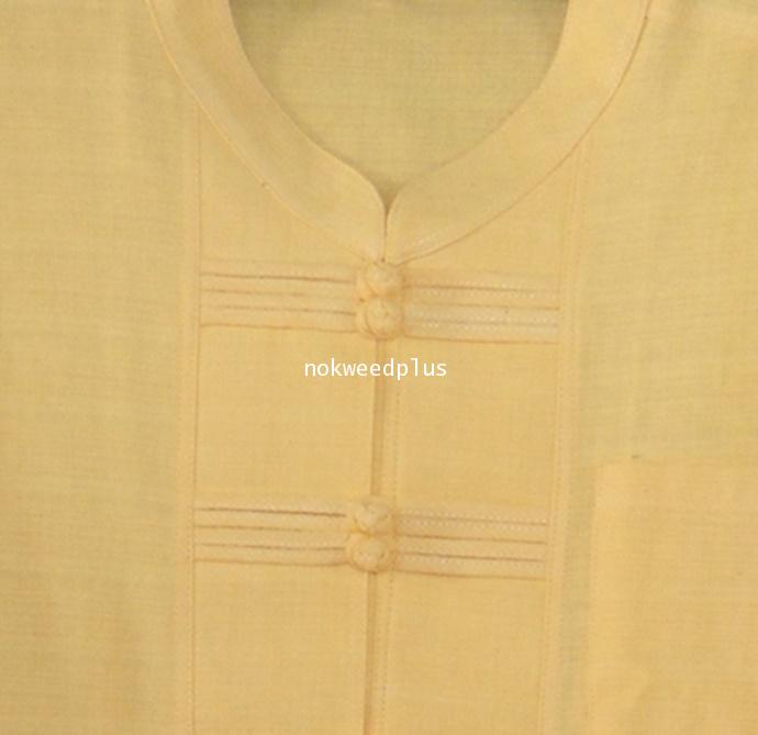 เสื้อผ้าฝ้ายคอจีนกระดุมจีนขอดคู่แขนยาว 7