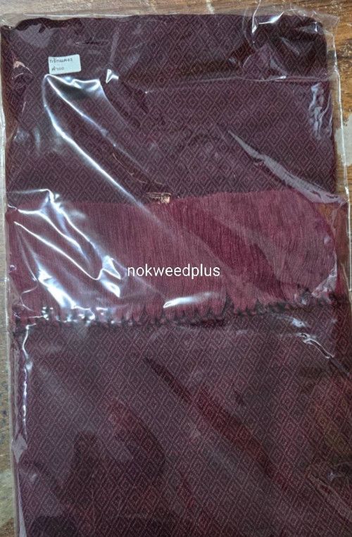 ผ้าคลุมไหล่พระ ผ้าทอไหมประดิษฐ์ผสมไหมพรมยกดอกลายลูกแก้ว 4