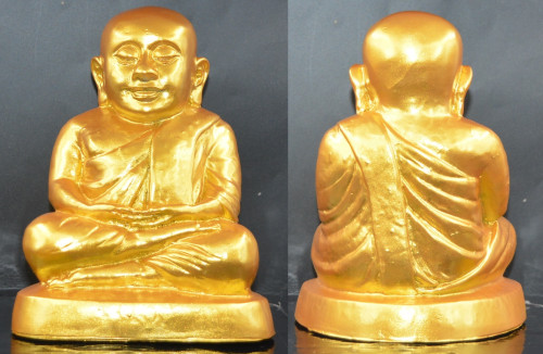 หลวงพ่อเงิน ขนาดบูชา สีทอง เนื้อแร่ รุ่นเงินเพิ่มทรัพย์ 68 ครูบาแบ่ง วัดบ้านโตนด 2568