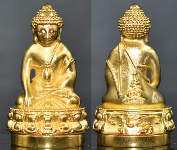 พระกริ่งพุทโธ กริ่งจักรพรรดิ์แดนมังกรเยาวราช เนื้อชนวนชุบทอง วัดสัมพันธวงศ์ 2567