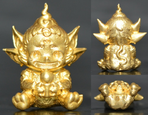 สี่หูห้าตา สูง 1.7 ซม รุ่นฟ้าประทาน เนื้อสัมฤทธิ์ พระครูปลัดธนภัทร วัดธรรมชัยมงคล 2569