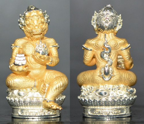 สี่หูห้าตา รุ่นรวยเหนือฟ้า เนื้อทองเทวฤทธิ์ชุบ2K พระครูปลัดธนภัทร วัดธรรมชัยมงคล 2566