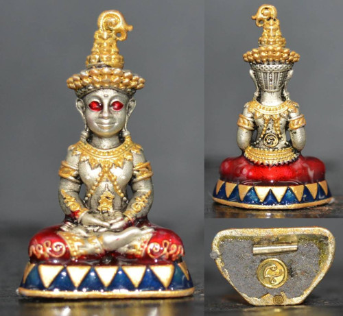 พญางั่งทรัพย์เสน่หา เนื้อชนวนซาตินเงิน หลวงพ่อเมียน วัดบ้านจะเนียง 2566