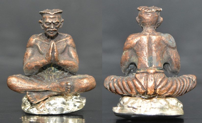 หุ่นพยนต์ร่ายมนต์ มหาเวทย์ มหาชาตรี กายทองแดงฐานเงิน  หลวงพ่อเปลื้อง วัดพังดาน 2567