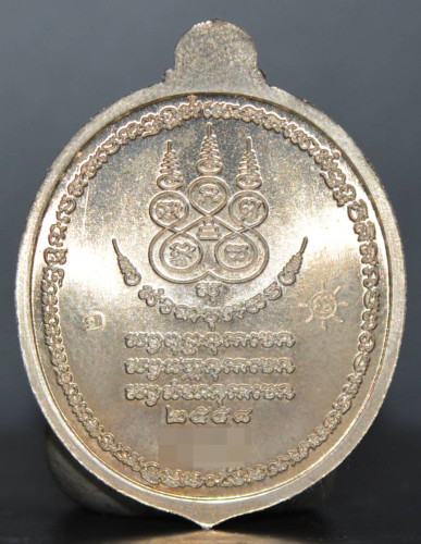 เหรียญลูกมะนาว เนื้ออัลปาก้า พระอธิการใจ วัดพระยาญาติ รุ่นสรงน้ำ 2558 2