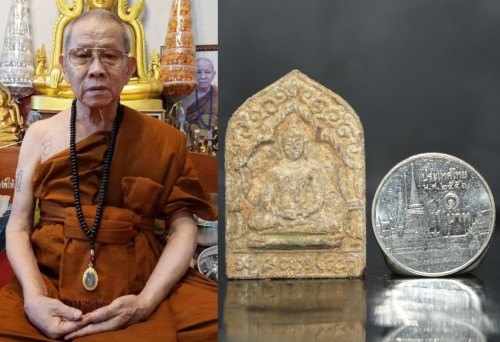 ขุนแผนมนต์พระจันทร์หงาย เนื้อผงอาถรรย์ผสมผงว่านมหาเสน่ห์ หลวงพ่อเสน่ห์ วัดเชียงขาง 2547