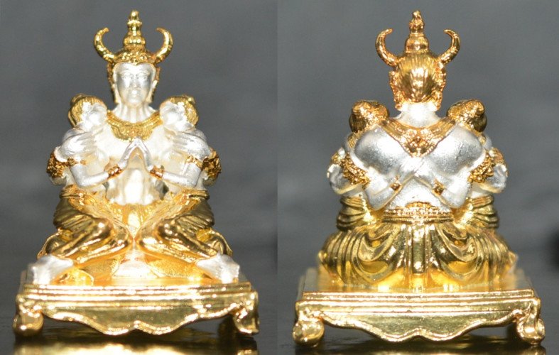 พญาเขาคำนางเคียง เนื้อบรอนซ์ชุบ2K ครูบาเหนือฤทธิ์ วัดสะพานดำ 2568