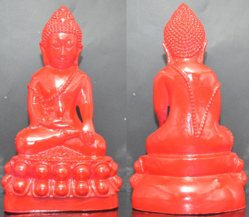 พระกริ่งชินบัญชร รุ่นปลอดโรค เสริมทรัพย์ ขนาดบูชา เนื้อแร่สีแดง หลวงตาออ วัดช่องแค 2568