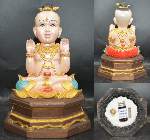 กุมารทอง ขนาดบูชา เนื้อเรซิ่น เพ้นท์สี พระครูสมุห์สุเทพ วัดดอนกลาง สุพรรณบุรี 2557