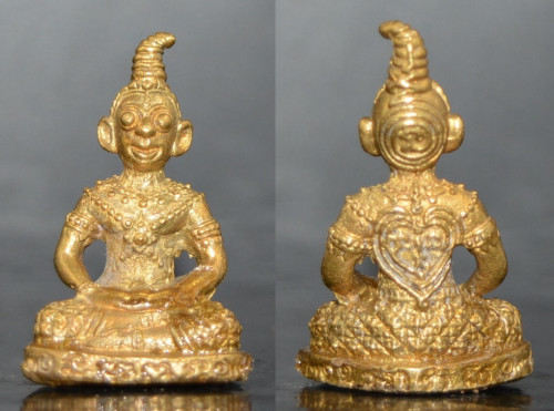 พ่องั่งมหาเสน่ห์ เนื้อทองเหลือง ใต้ฐานอุดผงเสน่ห์ พระครูน้อย วัดชัยมงคล จ.สุพรรณบุรี 2556