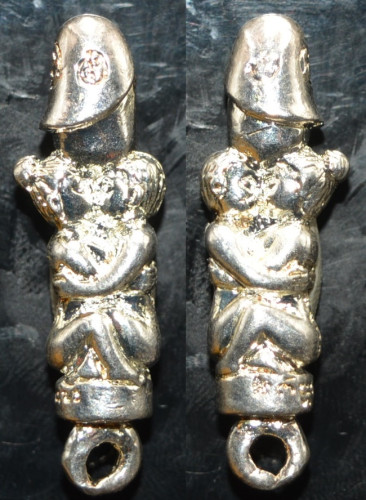 ปลัดขิก อิ้นคู่ เนื้อสัมฤทธิ์ชุบเงิน ครูบาสุบิน วัดเวียงมนมงคลพนาราม 2550