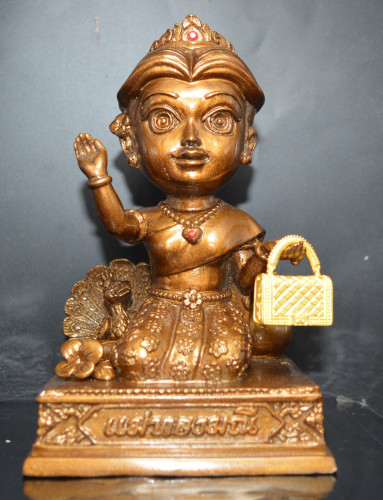 แม่ทองมณีเรียกทรัพย์ ขนาดบูชา เนื้อสัมฤทธิ์รมมันปู ครูบาเต่า วัดอุโบสถบ้านเหล่า 2568