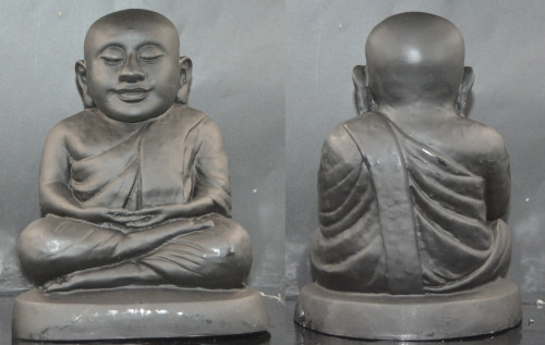 หลวงพ่อเงิน ขนาดบูชา สีดำ เนื้อแร่ รุ่นเงินเพิ่มทรัพย์ 68 ครูบาแบ่ง วัดบ้านโตนด 2568