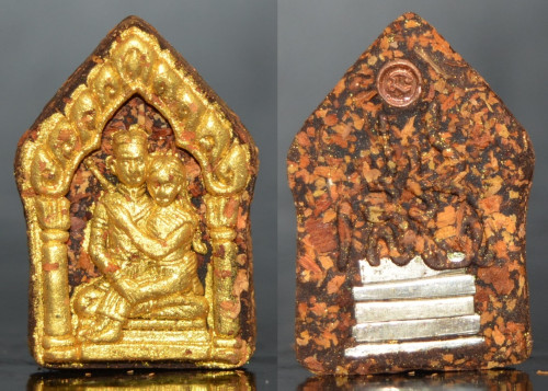 พระขุนแผนพรายกุมาร เนื้อผงเสน่ห์ปัดทอง ตะกรุดเสน่ห์ 5 ดอก ปลุกเสกโดย 7 พระเกจิสายมหาสเน่ห์โดยตรง