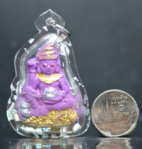 พ่องั่งเหนือดวง มนต์เขมร เสน่ห์ล้านนา เนื้อผงเสน่ห์สีม่วงเลี่ยมน้ำมันเสน่ห์ พระอาจารย์ป้อม วัดสหกรณ์ 1