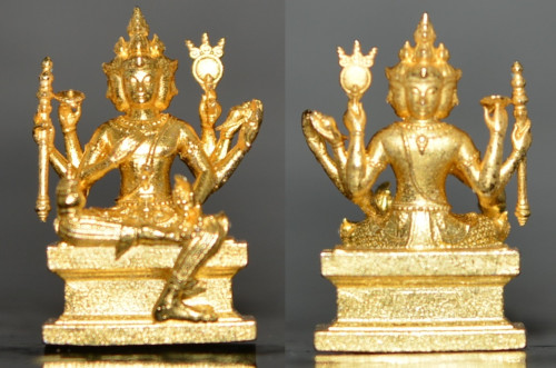 พระพรหม รุ่นพรพรหมบารมี  เนื้อบรอนซ์ชุบทอง 2567