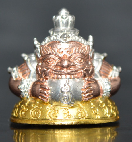 พระราหูดวงเศรษฐี เนื้อสัมฤทธิ์ชุบ 3K สำนักสงฆ์เขาชะอม 2568