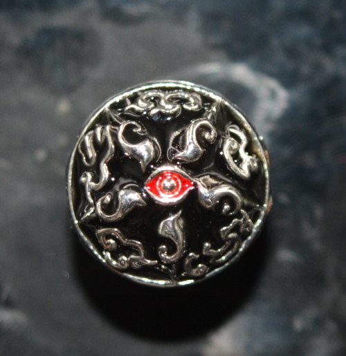 ลูกอมสามตาห้าดาว เนื้อสัมฤทธิ์ชุบเงินลงยา หลวงปู่อินทร์ สำนักสงฆ์คลองขี้เหล็ก 2567